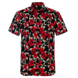 Summer Pure Cotton Mens Hawaiian Shirt Printed Short Sleeve Big Us Size Hawaii Flower Beach Floral Patterns