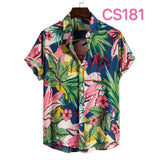 Floral Hawaiian Aloha Shirt Men 2020 Summer Short Sleeve Quick Dry Beach Wear Casual Button Down Vacation Clothing Chemise Homme