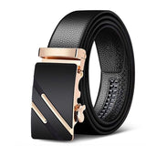 Men Belts Automatic Buckle Belt Genune Leather High Quality Belts For Men Leather Strap Casual  Buises  for Jeans