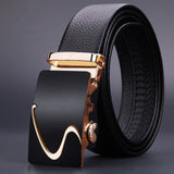 Men Belts Automatic Buckle Belt Genune Leather High Quality Belts For Men Leather Strap Casual  Buises  for Jeans