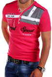 ZOGAA Men's Street Fashion Top Short Sleeved Polo Shirt Letter Printed Slim Fit Men Clothing VNeck Cotton Polo Shirts Brands Men