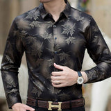 2021 New Social Long Sleeve Maple Leaf Designer Shirts Men Slim Fit Vintage Fashions Men's Shirt Man Dress Jersey Clothing 36565