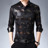 2021 Brand Casual Spring Luxury Plaid Long Sleeve Slim Fit Men Shirt Streetwear Social Dress Shirts Mens Fashions Jersey 2306