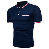 KB Men Polo Men Shirt Short Sleeve Polo Shirt Contrast Color Polo New Clothing Summer Streetwear Casual Fashion Men tops