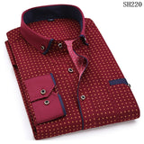 Fashion Print Casual Men Long Sleeve Button Shirt Stitching Pocket Design Fabric Soft Comfortable For Men Dress Slim Fit 4XL 8XL