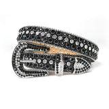 Western Cowgirl Cowboy Bling Bling Rhinestones Belt Quality Studded Belt For Women Men Fashion Cinto De Strass Ceinture Femme