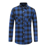 Casual Men Plaid Shirt Autumn Winter Flannel Shirt Men Dress Shirts Fashion Long Sleeve Slim Fit Chemise Homme Cotton Male Shirt