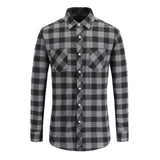 Casual Men Plaid Shirt Autumn Winter Flannel Shirt Men Dress Shirts Fashion Long Sleeve Slim Fit Chemise Homme Cotton Male Shirt