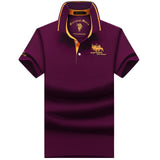 men's polo shirt short sleeve t-shirt summer new men's Lapel Loose Large Size Half Sleeve T-shirt Top Men's Clothing