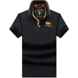men's polo shirt short sleeve t-shirt summer new men's Lapel Loose Large Size Half Sleeve T-shirt Top Men's Clothing