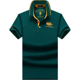 men's polo shirt short sleeve t-shirt summer new men's Lapel Loose Large Size Half Sleeve T-shirt Top Men's Clothing