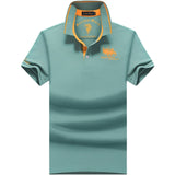 men's polo shirt short sleeve t-shirt summer new men's Lapel Loose Large Size Half Sleeve T-shirt Top Men's Clothing