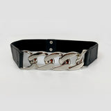 Gold chain belt elastic silver metal waist belts for women ceiture femme stretch cummerbunds ladies coat ketting riem waistband