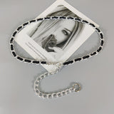 Gold chain belt elastic silver metal waist belts for women ceiture femme stretch cummerbunds ladies coat ketting riem waistband