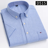 S~7xl Cotton Shirts for Men Short Sleeve Summer  Plus Size Plaid Shirt Striped Male Shirt Business Casual White New Regular Fit