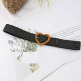 Vintage Boho Braided Waist Belt Summer Solid Female Belt Round Wooden Smooth Buckle Fake Straw Wide Belts For Women Hot Sale