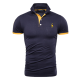 Dropshipping 13 Colors Brand Quality Cotton Polos Men Embroidery Polo Giraffe Shirt Men Casual Patchwork Male Tops Clothing Men