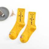 Men socks Travis Scott Skate Crew Socks Men Sport Travis Scott Cactus Jack Bandanas Socks Streetwear Hip Hop gifts for men