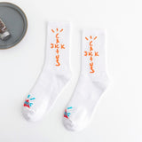 Men socks Travis Scott Skate Crew Socks Men Sport Travis Scott Cactus Jack Bandanas Socks Streetwear Hip Hop gifts for men
