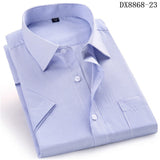 Men's Casual Dress Short Sleeved Shirt Summer White Blue Pink Black Male Regular Fit Shirt Men Social Shirts 4XL 5XL 6XL 7XL 8XL