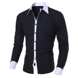 Camisa 2021 Fashion Personality Men Shirt Casual Slim Long-sleeved Shirt Top Blouse Business Work Daily Life Shirt Dropshipping