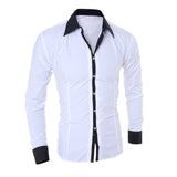 Camisa 2021 Fashion Personality Men Shirt Casual Slim Long-sleeved Shirt Top Blouse Business Work Daily Life Shirt Dropshipping