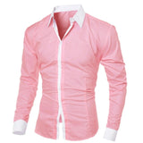 Camisa 2021 Fashion Personality Men Shirt Casual Slim Long-sleeved Shirt Top Blouse Business Work Daily Life Shirt Dropshipping