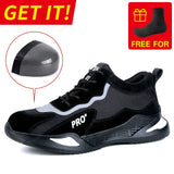 Safety Work Shoes Men Anti-Smashing Indestructible Steel Toe Cap Puncture-Proof Boots Lightweight Male Sofe Women Cosy Sneakers