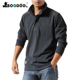 Soqoool Casual Shirts Men Autumn Loose Long Sleeved Tactical Shirts Military Big Size Business Leisure Men Polo Shirt