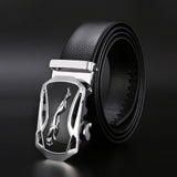 Men Belts Metal Automatic Buckle Brand High Quality Leather Belts for Men Famous Brand Luxury Work Business Strap  ZDP001D