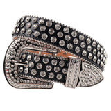 Western Cowgirl Cowboy Bling Bling Rhinestones Belt Quality Studded Belt For Women Men Fashion Cinto De Strass Ceinture Femme