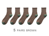 2021 New Japanese Harajuku Socks Winter Warm Men's Socks Thicke Terry Breathable High Quality Casual Business Socks Cotton Male