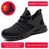 WorkSafety Shoes Men Boots Women Steel Toe Cap Sport Snekers Puncture Proof Crash Proof Light Wear Resistant Industrial Quality