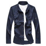 2021 Autumn New Men's Printed Shirt Fashion Casual White Long Sleeve Shirt Male Brand Clothes Plus Size 5XL 6XL 7XL
