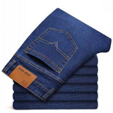 Fashion Brand Clothing Slim Men Summer Autumn Business Casual Jeans 2021 Man Oversize Denim Pants Trousers Baggy Stretch Jeans