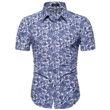 M-5XL Dot-Print Business Casual Shirts for Summer Short Sleeve Regular Large Size Formal Clothing Mens Office Button Up Blouses