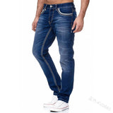 Straight Jeans Men High Waist Jean Spring Summer Boyfriend Jeans Streetwear Skinny Cacual Designer Long Denim Pants Trousers
