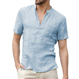 2021 KB Summer New Men's Short-Sleeved T-shirt Cotton and Linen Led Casual Men's T-shirt Shirt Male  Breathable S-3XL
