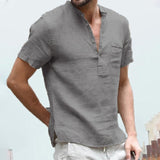 2021 KB Summer New Men's Short-Sleeved T-shirt Cotton and Linen Led Casual Men's T-shirt Shirt Male  Breathable S-3XL