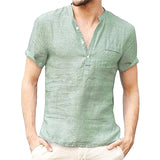 2021 KB Summer New Men's Short-Sleeved T-shirt Cotton and Linen Led Casual Men's T-shirt Shirt Male  Breathable S-3XL