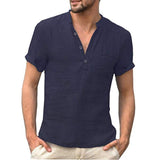 2021 KB Summer New Men's Short-Sleeved T-shirt Cotton and Linen Led Casual Men's T-shirt Shirt Male  Breathable S-3XL