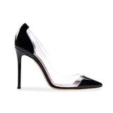 Spring pointed toe single shoes transparent nude color small fresh high-heeled shoes female stiletto summer