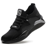 Safety Work Shoes Men Anti-Smashing Indestructible Steel Toe Cap Puncture-Proof Boots Lightweight Male Sofe Women Cosy Sneakers