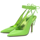 2021 high-heeled fashion pointed toe around the show sexy foreign trade pumps stiletto cross-border large size ladies shoes