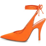 2021 high-heeled fashion pointed toe around the show sexy foreign trade pumps stiletto cross-border large size ladies shoes