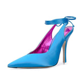 2021 high-heeled fashion pointed toe around the show sexy foreign trade pumps stiletto cross-border large size ladies shoes