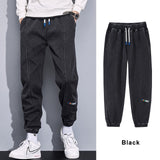 Spring Autumn Plus Size Baggy Jeans Men Black Blue Stretch Cotton Denim Joggers Cargo Pants Casual Loose Harem Jean Trousers 8XL