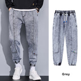 Spring Autumn Plus Size Baggy Jeans Men Black Blue Stretch Cotton Denim Joggers Cargo Pants Casual Loose Harem Jean Trousers 8XL