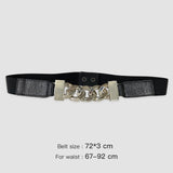 Gold chain belt elastic silver metal waist belts for women ceiture femme stretch cummerbunds ladies coat ketting riem waistband