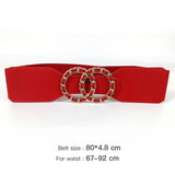 Gold chain belt elastic silver metal waist belts for women ceiture femme stretch cummerbunds ladies coat ketting riem waistband